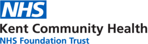 kent community health logo in black and blue letters