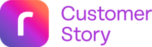 customer story in pink purple words
